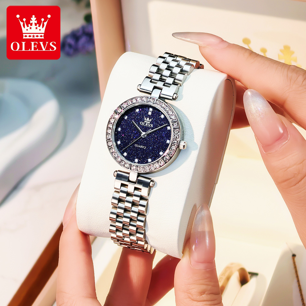 Luxury Ceramic Watch - OLEVS 3641 여성용 시계 우아한 단순