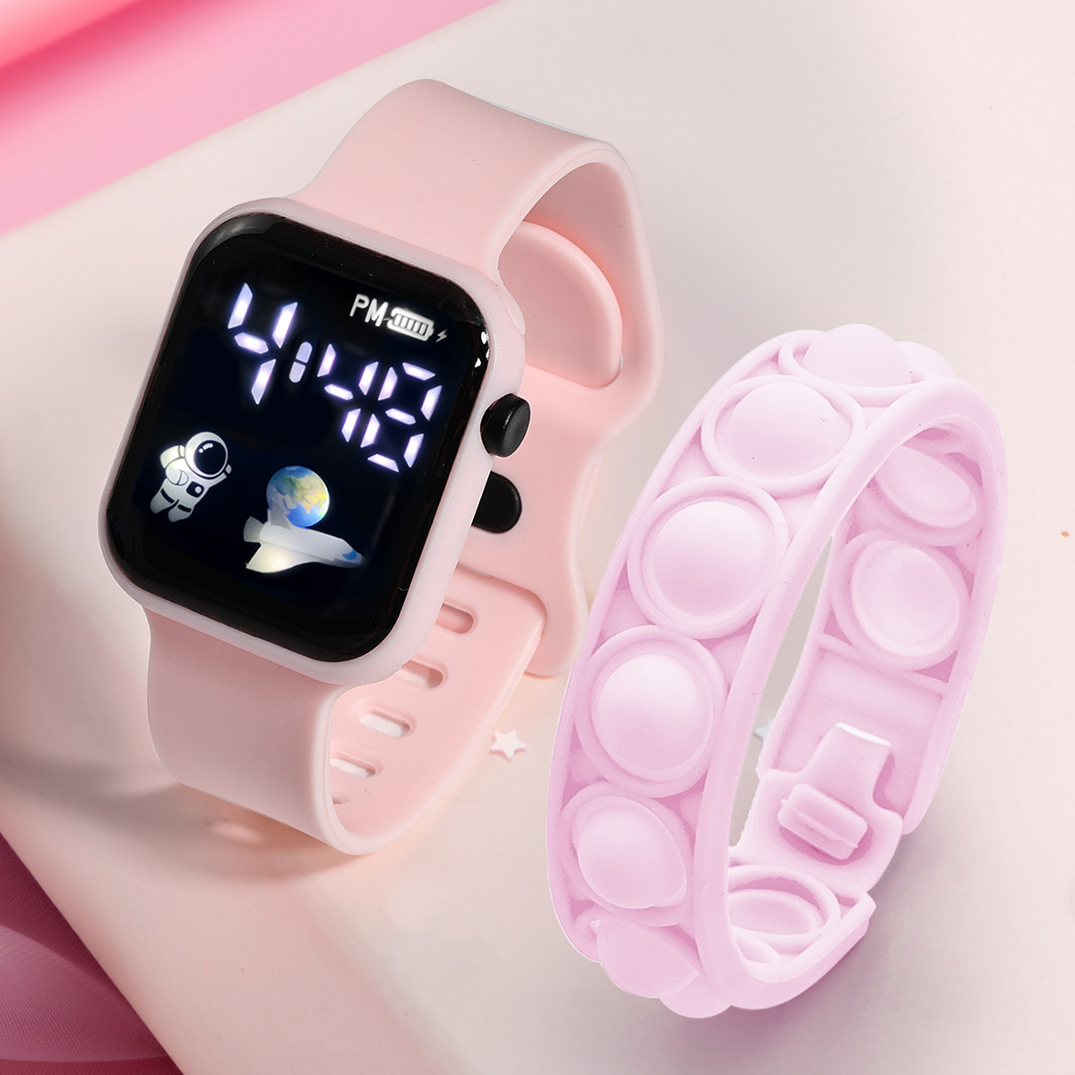Smartwatch Watches Gift For Boys - 어린이 스마트 워치 팔찌, 심플하고 세련된