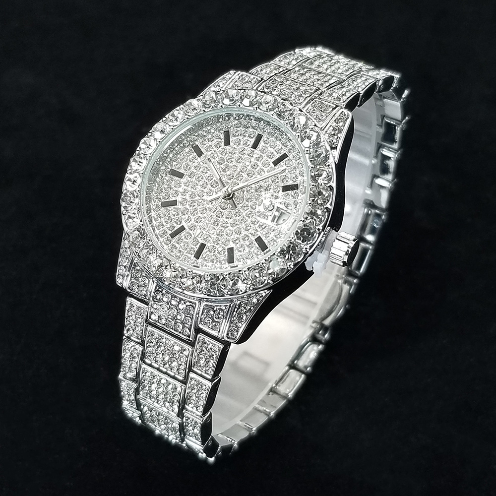 우아한 다이아몬드 시계 여성 패션 실버 라운드 스테인리 - Luxury Ceramic Watch 리뷰 및 가격