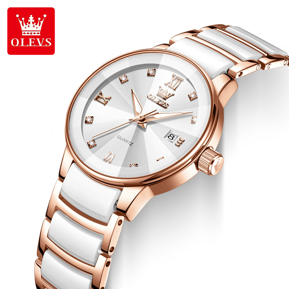 OLEVS 7114 여성용 시계 세라믹 로즈골드 스테인 - Luxury Ceramic Watch 리뷰 및 가격