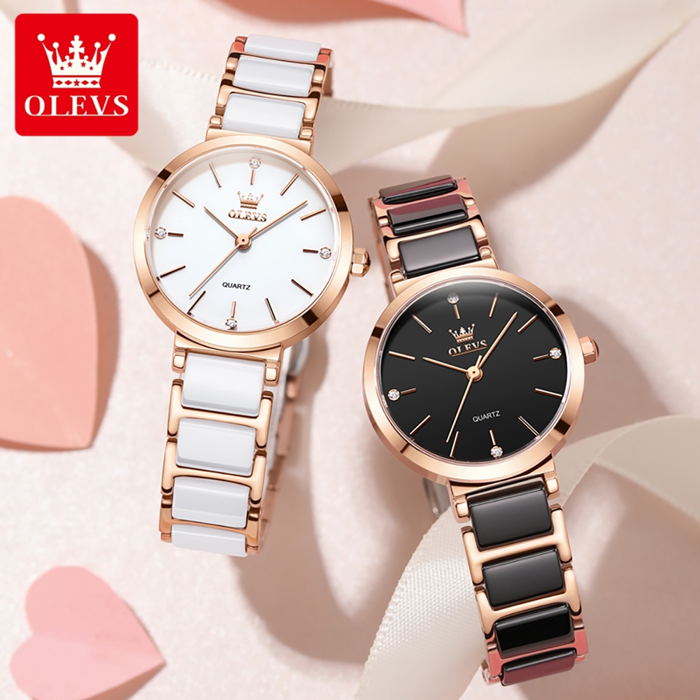 OLEVS 여성 시계 5877 고급스러운 우아한 쿼츠  - Luxury Ceramic Watch 리뷰 및 가격