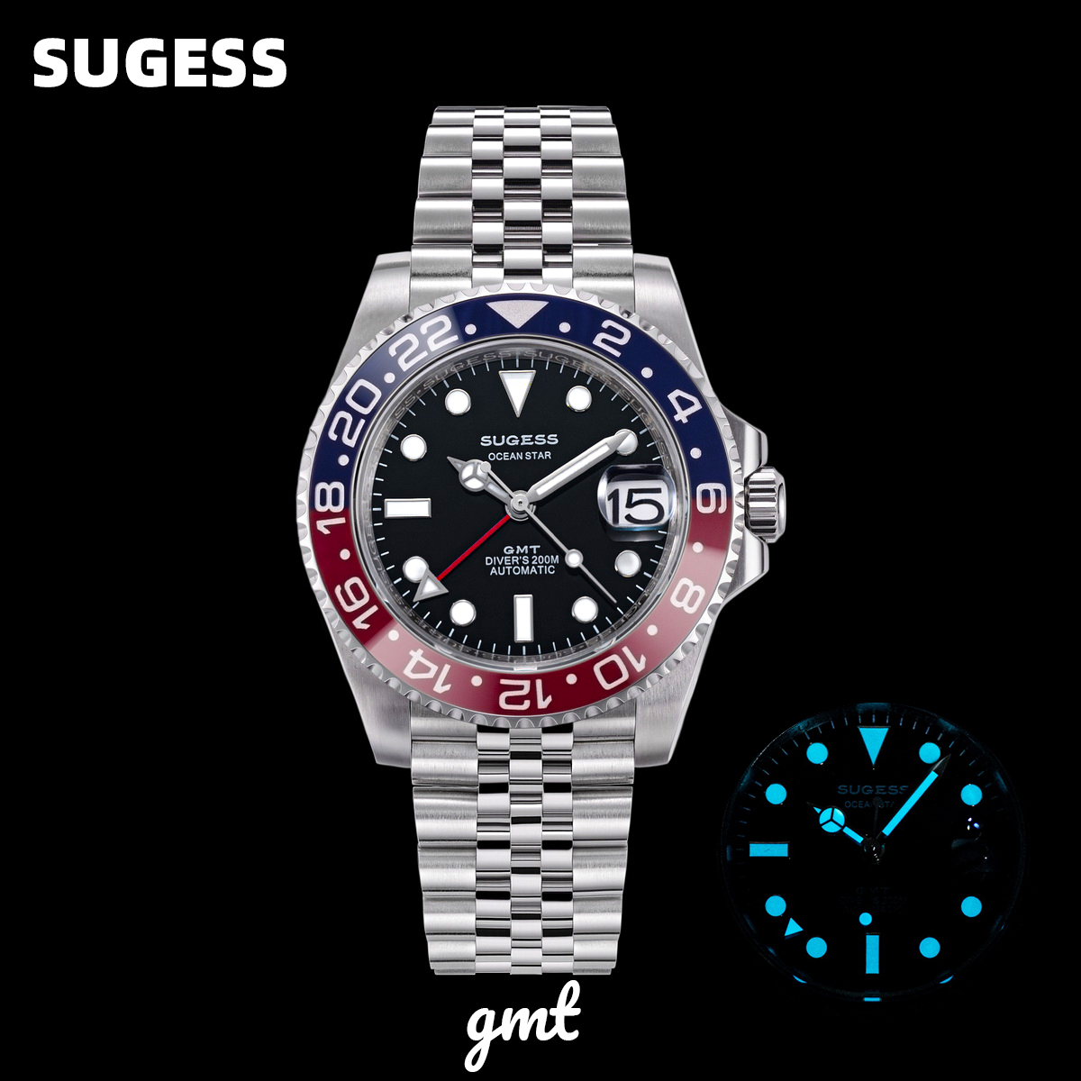 Sugess GMT 남성용 다이빙 시계 오토매틱 기계식 - Rolex Watch Submariner 리뷰 및 가격