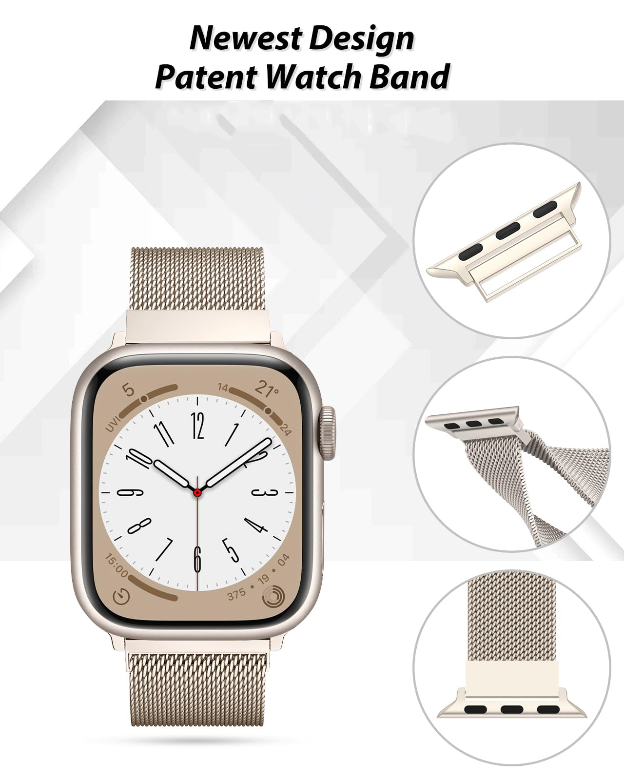 애플 워치 밴드용 밀라니즈 스트랩 44mm 40mm 4 - Smartwatch Apple Watches For Women 리뷰 및 가격