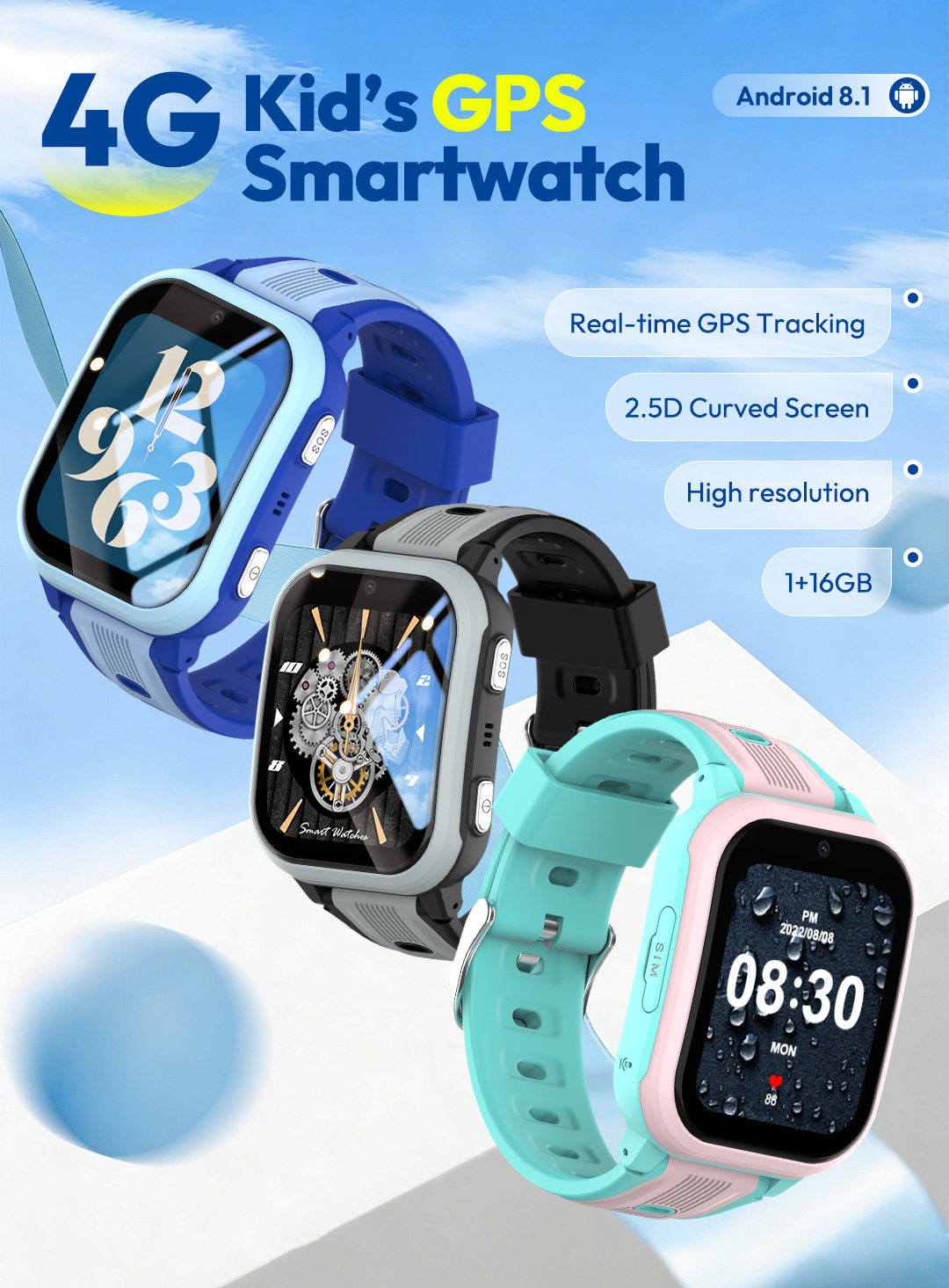 KT41 스마트워치 - 4G폰 어린이용 시계 - 고해상 - Smartwatch Watches Gift For Boys 리뷰 및 가격