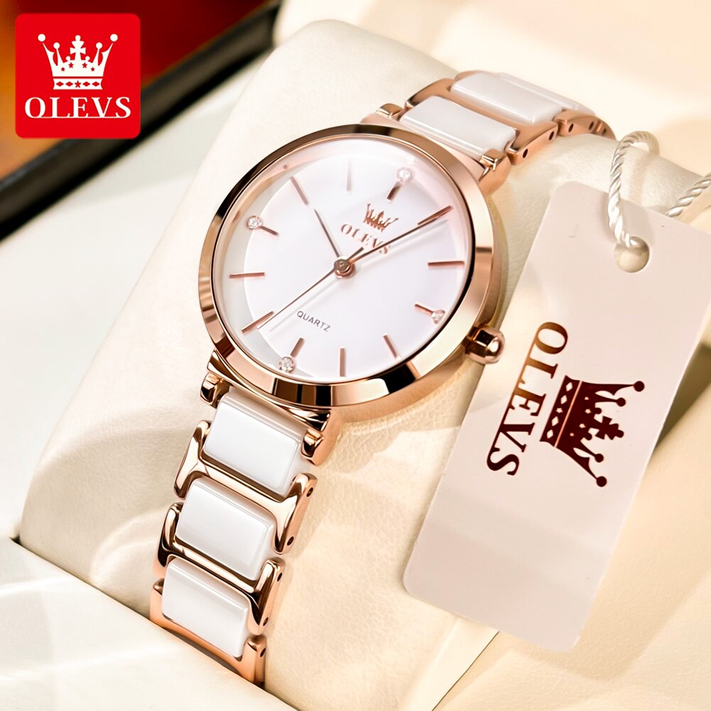OLEVS 여성용 패션 시계, Relogio Femin - Luxury Ceramic Watch 리뷰 및 가격