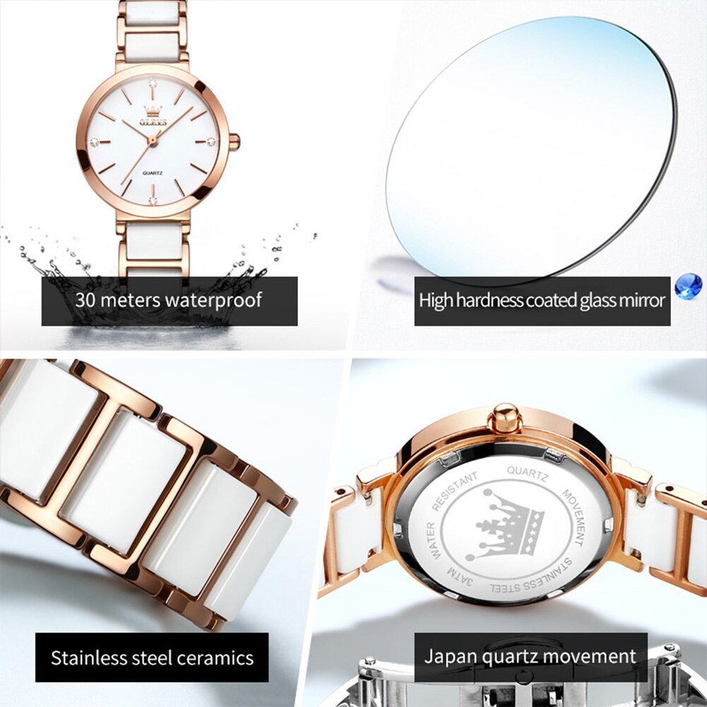 OLEVS 여성용 패션 시계, Relogio Femin - Luxury Ceramic Watch 리뷰 및 가격